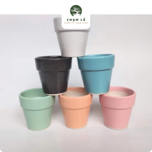 Chậu Gốm Sứ Mini Để Bàn | Chạm Lá (Anh Trung)